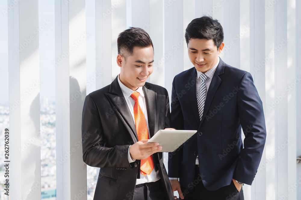 business people working with digital tablet