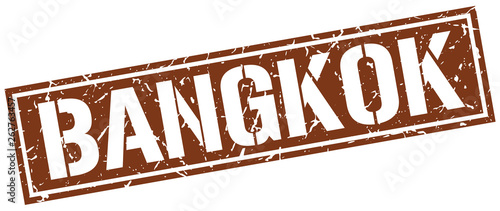 Bangkok brown square stamp
