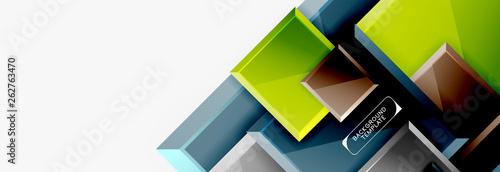 Minimal square banner abstract background