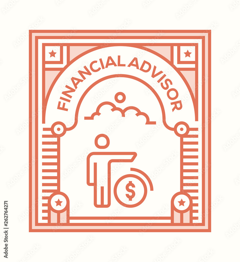 FINANCIAL ADVISOR ICON CONCEPT FINANCIAL ADVISOR ICON CONCEPT