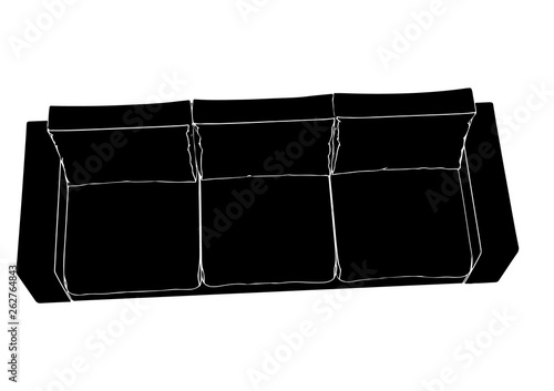 sofa silhouette vector