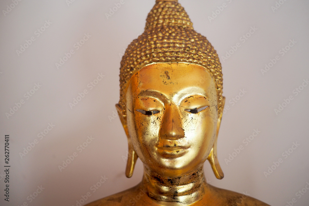 Golden Buddha detail in a temple