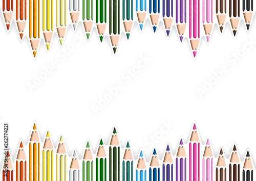 Colorful Pencils in Cutout ...