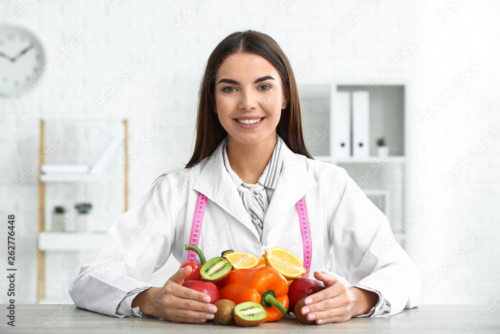 Portrait of female nutritionist in her office Portrait of female nutritionist in her office