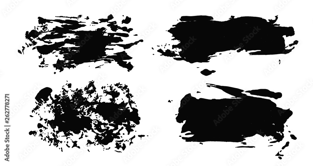 Brush strokes. Vector paintbrush set. Grunge design elements. Brush strokes. Vector paintbrush set. Grunge design elements.