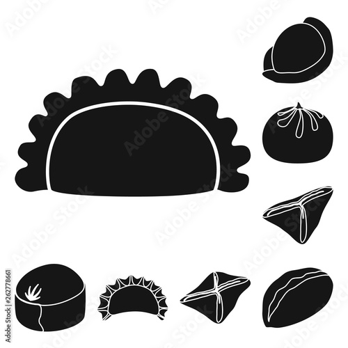 Isolated object of cuisine  and appetizer symbol. Set of cuisine  and food  stock symbol for web.