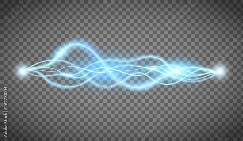 Electrical discharge. Energy of lightning with plasma