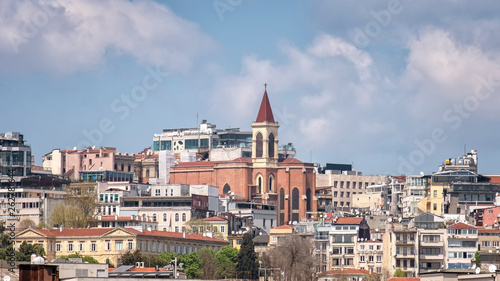 Rear View Of Church of St. Anthony of Padua at Beyoglu, Istanbul, Turkey