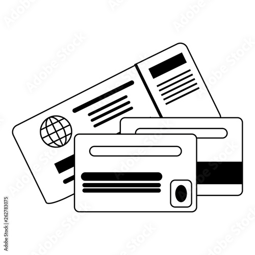 Credit card with backside in black and white