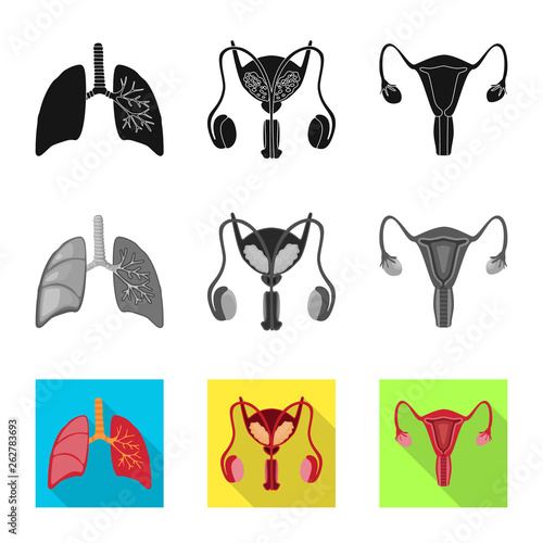 Vector design of biology and scientific logo. Collection of biology and laboratory stock vector illustration.