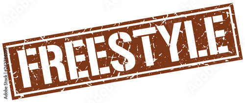 freestyle square grunge stamp