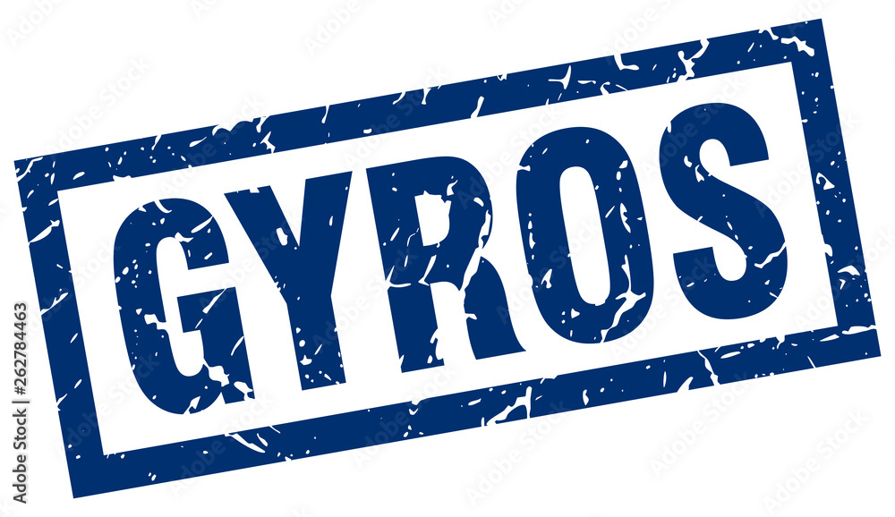 Fototapeta premium square grunge blue gyros stamp