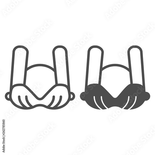 Bra line and glyph icon. Woman underware vector illustration isolated on white. Brassiere outline style design, designed for web and app. Eps 10.
