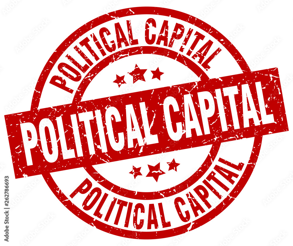 political capital round red grunge stamp political capital round red grunge stamp