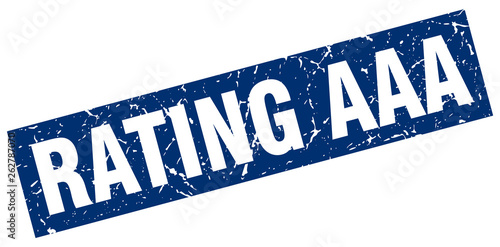 square grunge blue rating aaa stamp