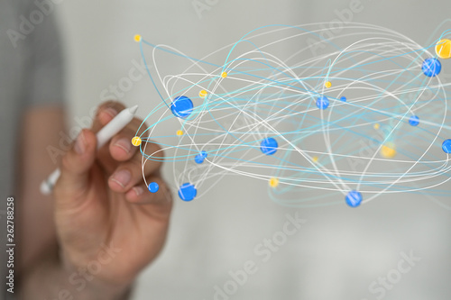 connection concept 3d networking tech