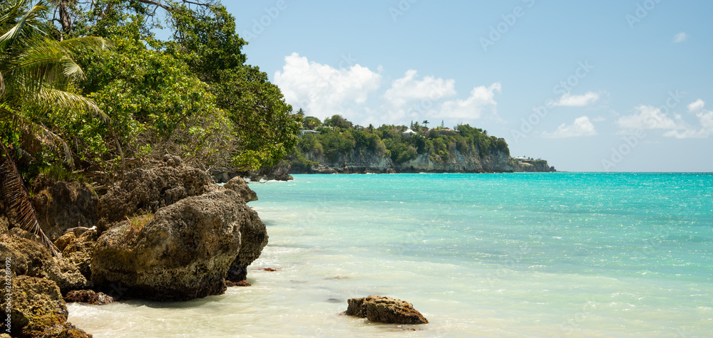 Panorama plage de la Datcha Les Gosier Grande Terre Guadeloupe France