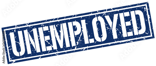 unemployed square grunge stamp