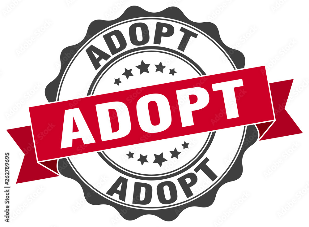 Obraz premium adopt stamp. sign. seal