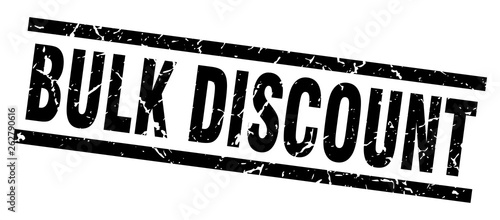 square grunge black bulk discount stamp