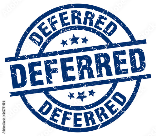 deferred blue round grunge stamp