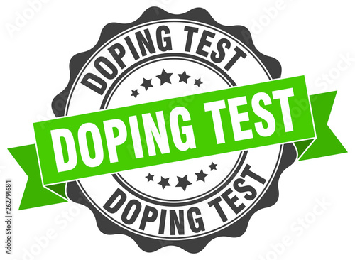 doping test stamp. sign. seal