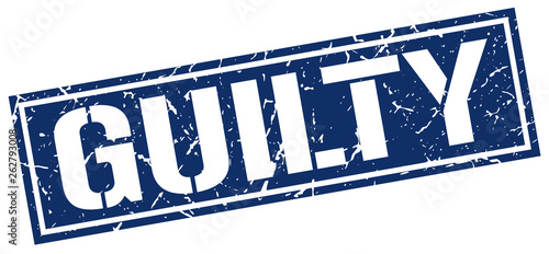 guilty square grunge stamp