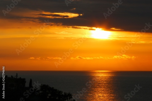 sunset over the sea