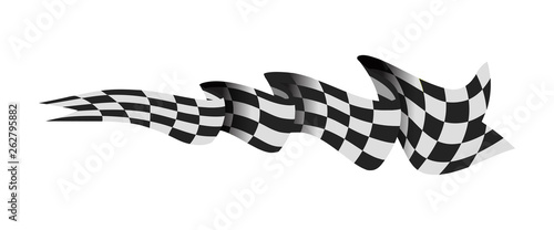Checkered race flag vector illustration isolated on white