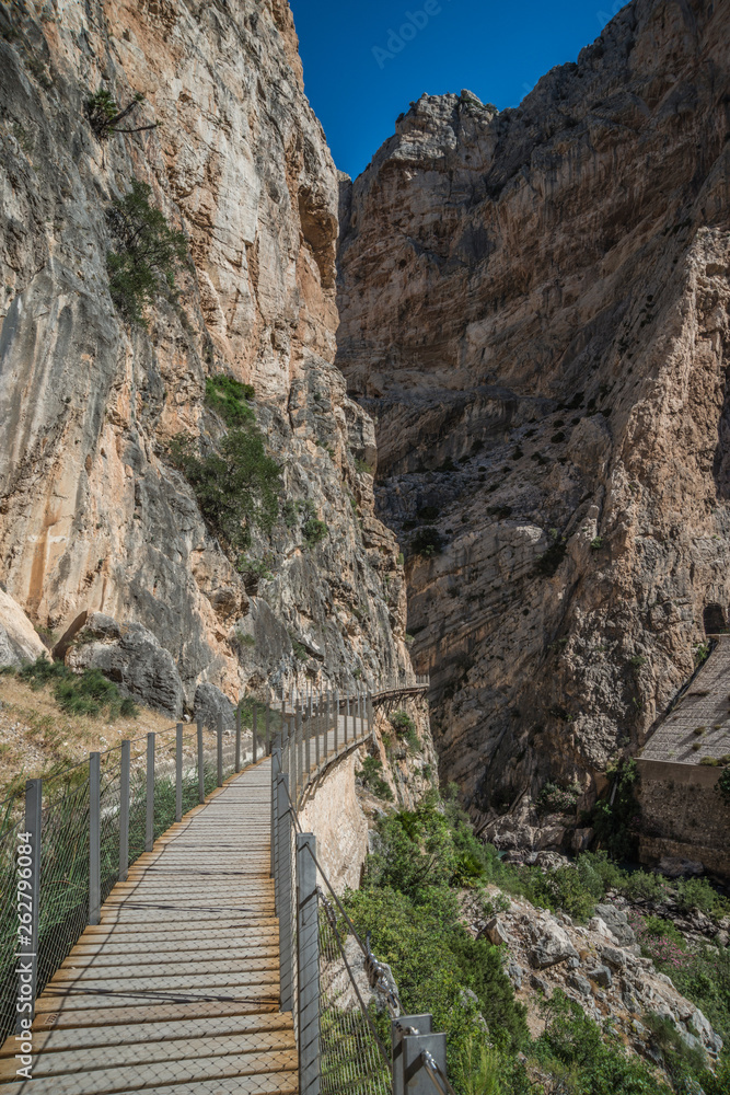 Fototapeta premium Pasarela de Caminito del Rey, desfiladero Gaitanejo.