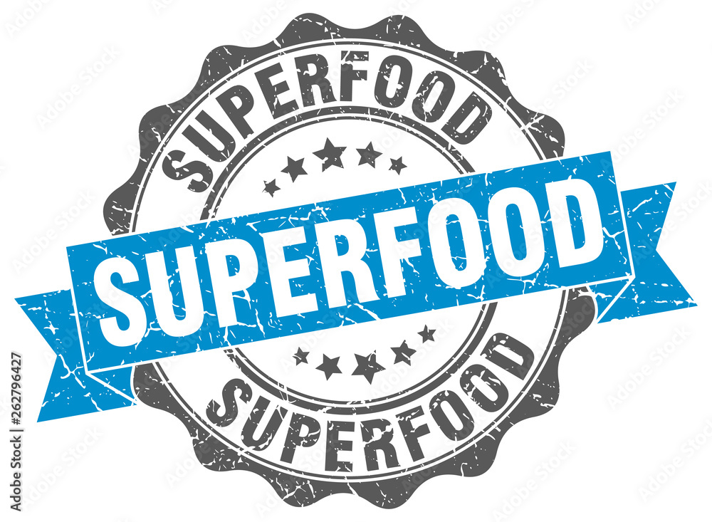 Obraz premium superfood stamp. sign. seal