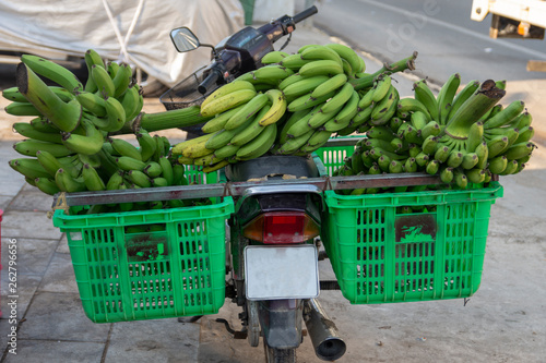 Scooter loaded with bananas, picture from Phu Quoc Island, Vietnam.