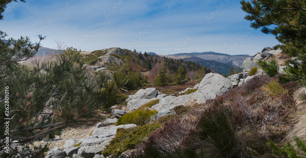 Landschaft um den Mont Gerbier de Jonc in den Monts d'Ardeche
