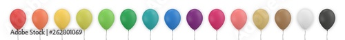 Banner Luftballons Sammlung verschiedene Farben bunt