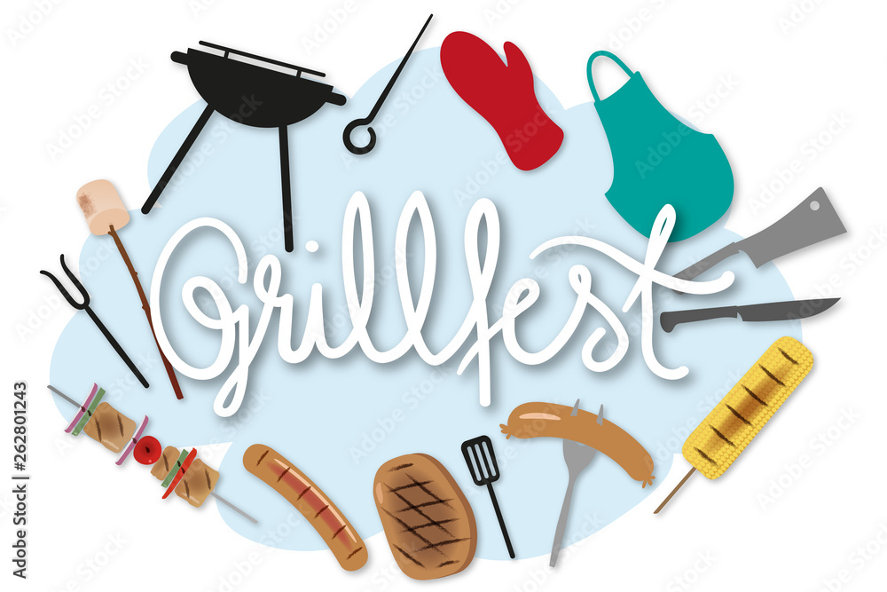 Sommerzeit Grillen Stock Vector Adobe Stock