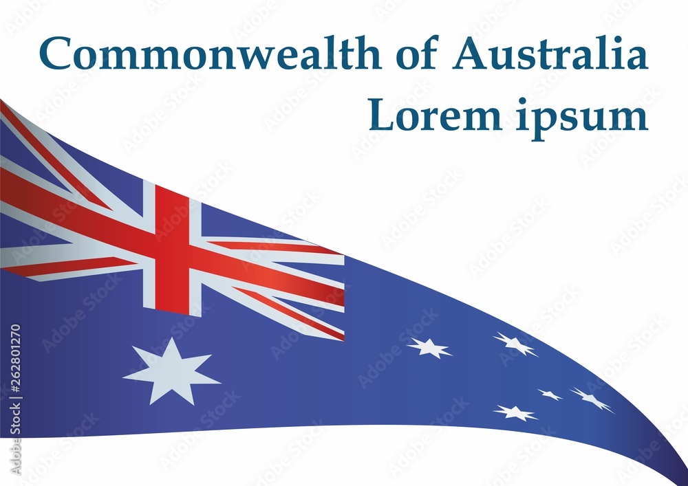 Flag of Australia, Commonwealth of Australia. Template for award design ...
