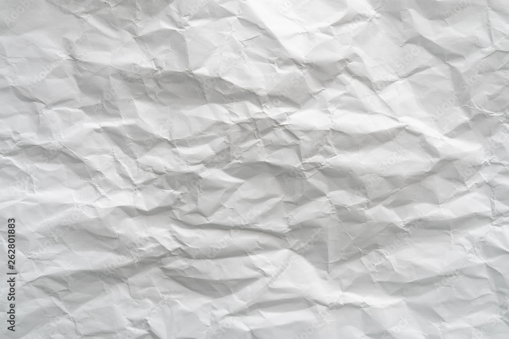 Obraz premium Crumpled white paper background texture