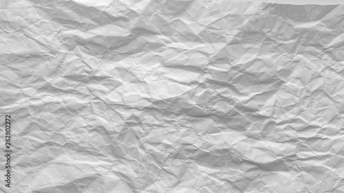 Fototapeta Naklejka Na Ścianę i Meble -  Crumpled white paper background texture