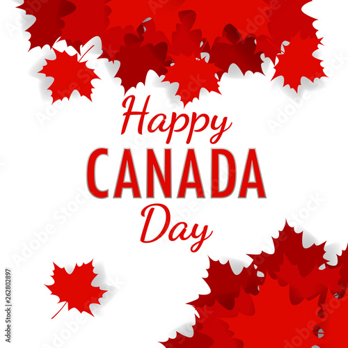 Happy Canada Day greeting template