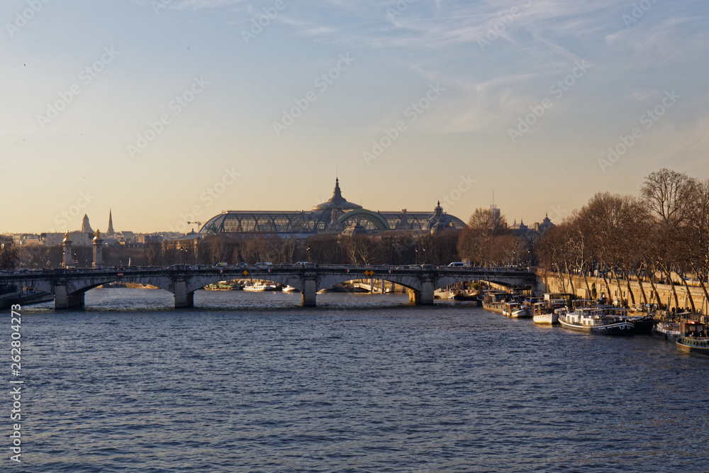 Concorde Bridge and Grand Palais - Paris, France Concorde Bridge and Grand Palais - Paris, France
