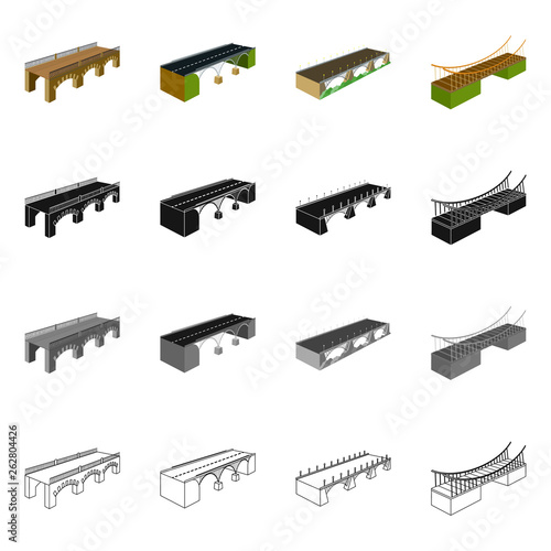 Vector design of connection and design icon. Collection of connection and side stock vector illustration.