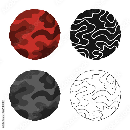 Isolated object of planet  and mars symbol. Collection of planet  and gravity  stock symbol for web.