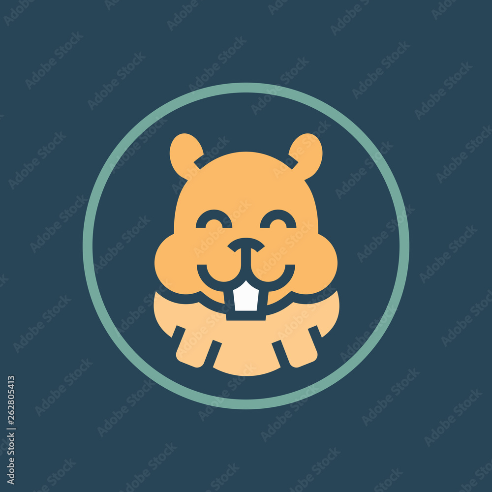 Silhouette icon hamster in sphere Silhouette icon hamster in sphere
