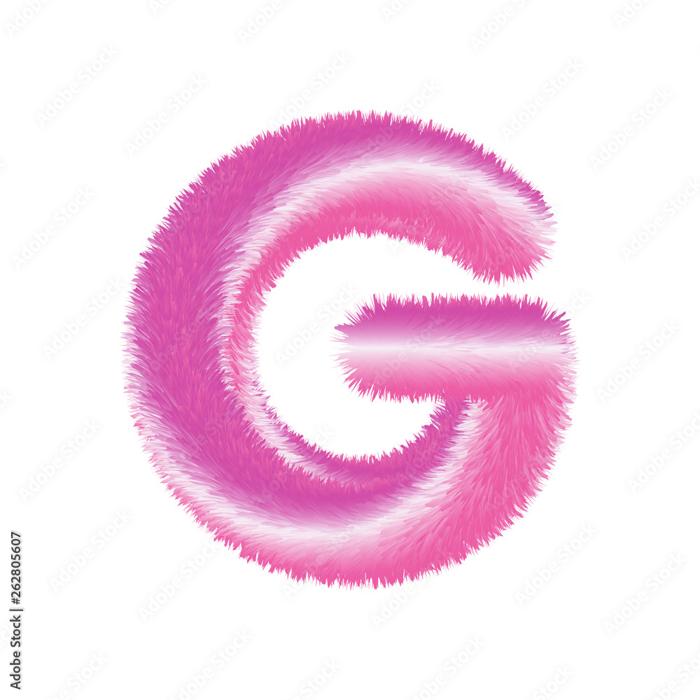 Fluffy Colored Typography 3D Letters