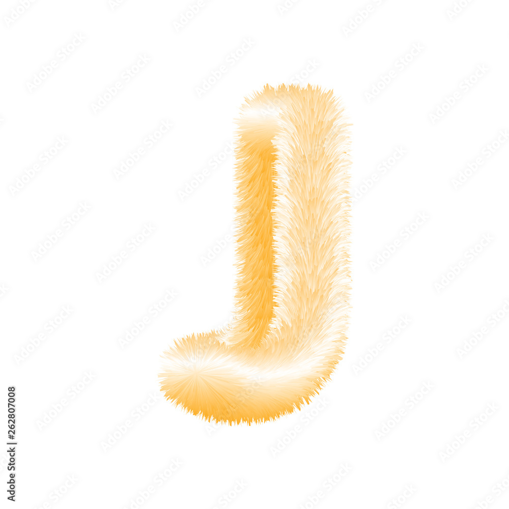 Naklejka premium Fluffy Colored Typography 3D Letters
