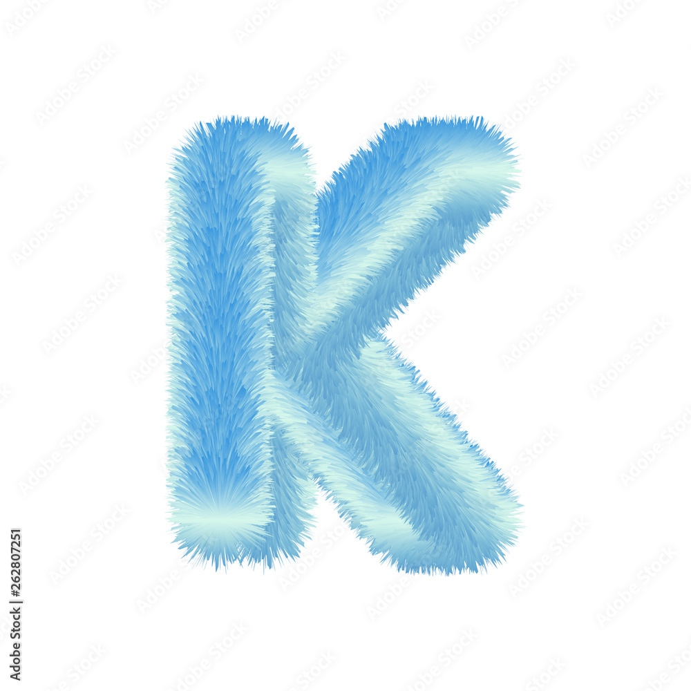 Fototapeta premium Fluffy Colored Typography 3D Letters