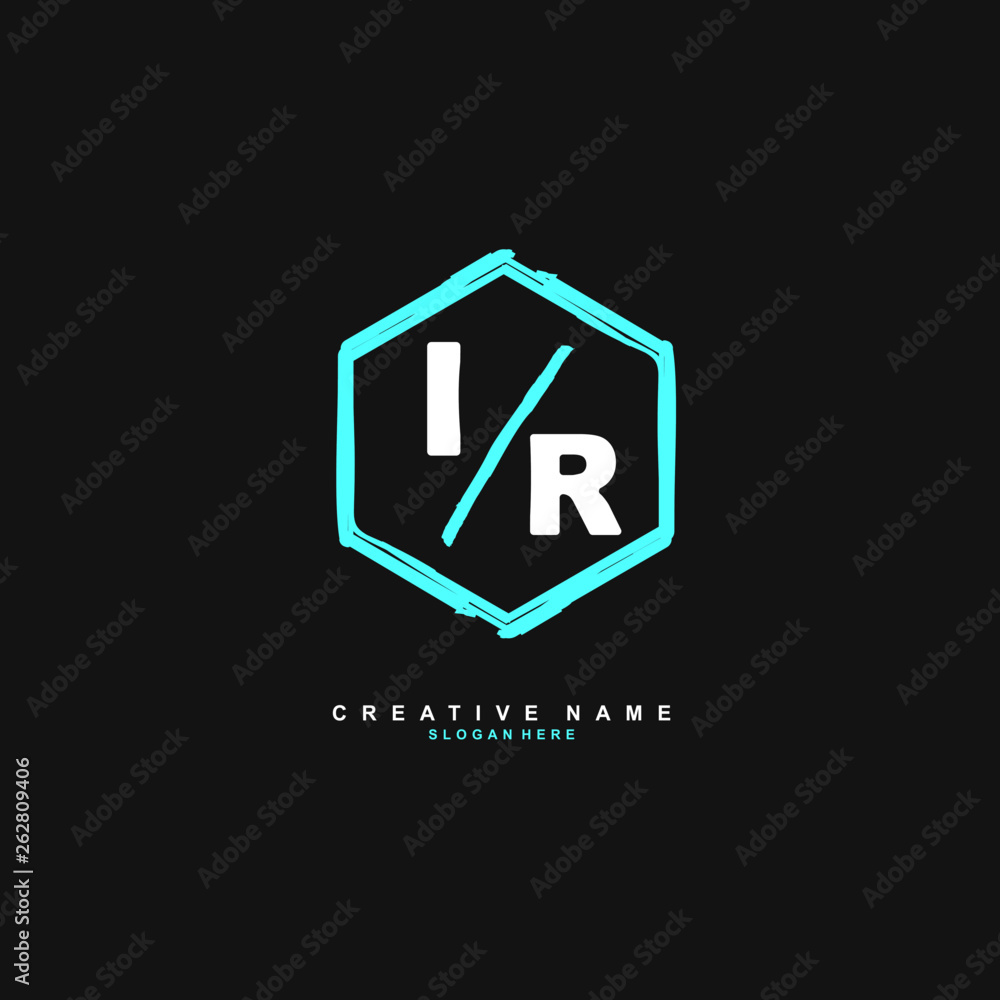 I R IR Initial logo template vector I R IR Initial logo template vector