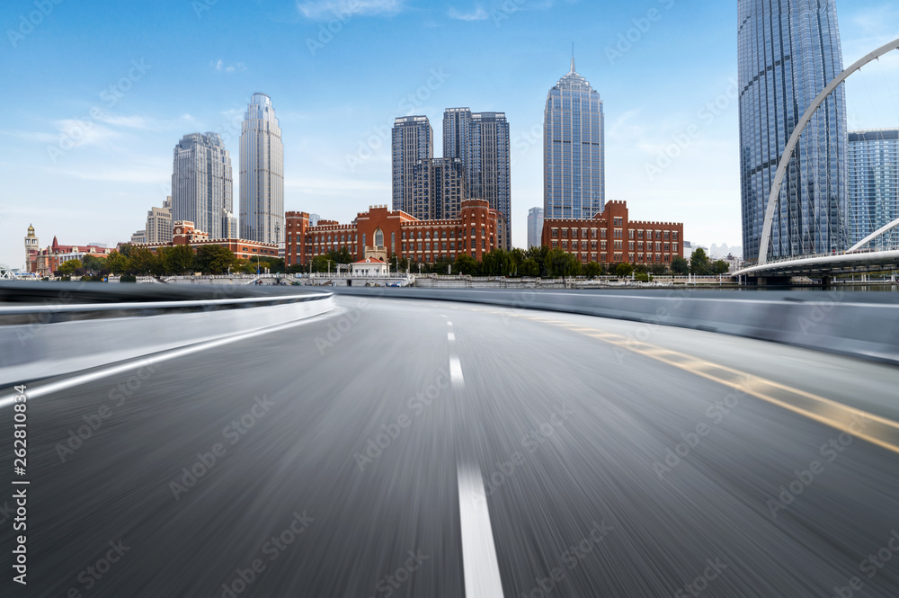 Expressway and Modern Urban Architecture in Tianjin, China Expressway and Modern Urban Architecture in Tianjin, China