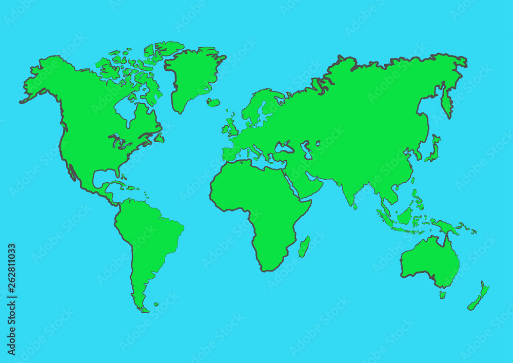 detailed maps of the Earth's. world map.continents. Vector illustration detailed maps of the Earth's. world map.continents. Vector illustration