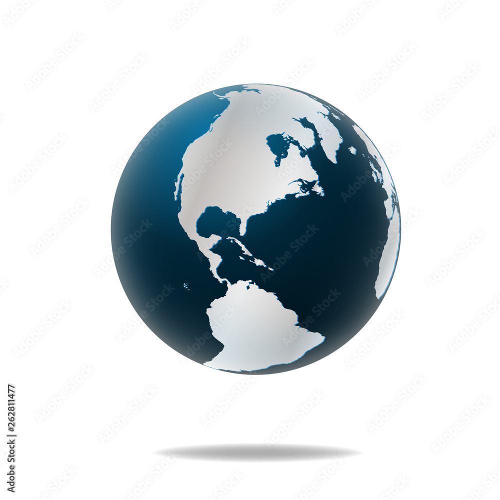 Obraz premium Vector globe icon of the world